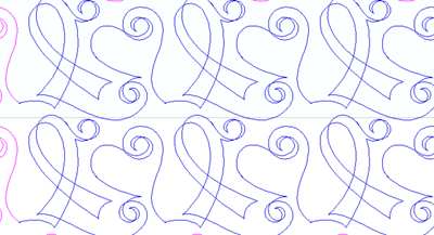 HE003 hearts & ribbons